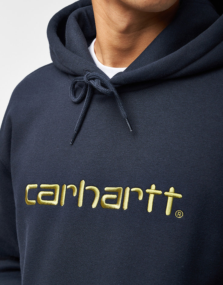 Carhartt WIP Hooded Carhartt Sweat - Deep Night/Gentle Green