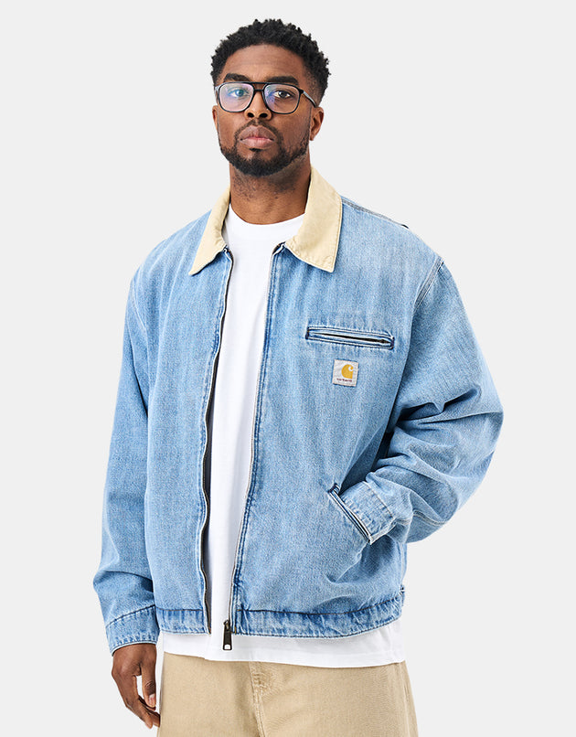 Carhartt WIP OG Detroit Jacket - Blue/Dusty H Brown (Burst Washed)