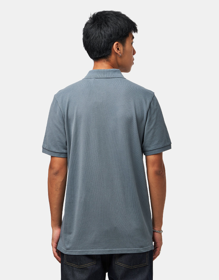 Carhartt WIP S/S Chase Pique Polo - Cozy Blue/Gold