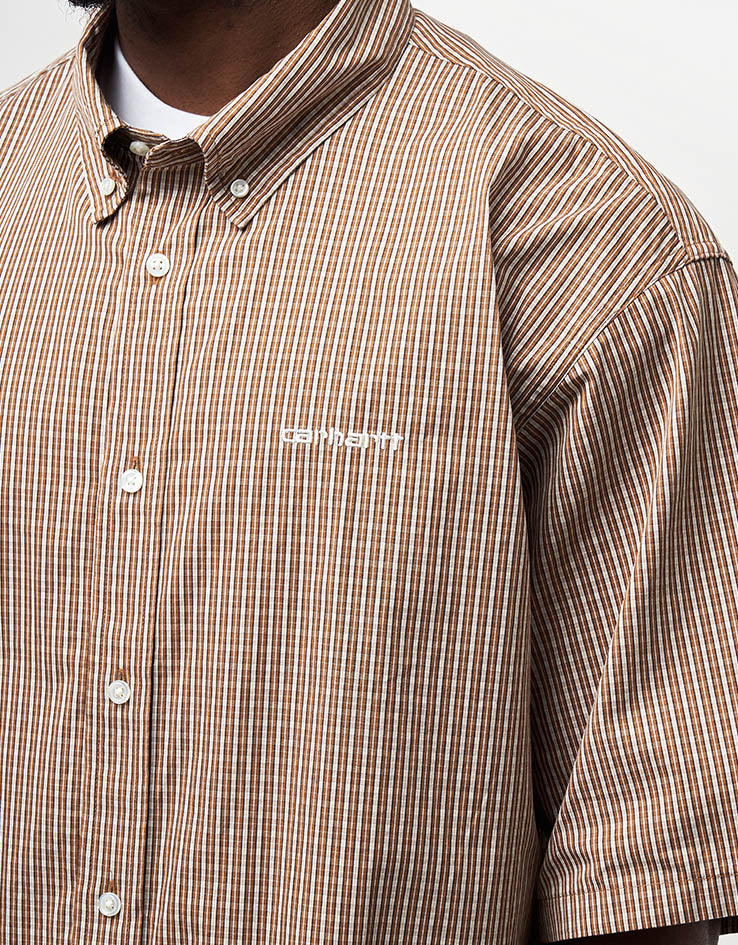 Carhartt WIP S/S Groff Shirt - Groff Check/Hamilton Brown