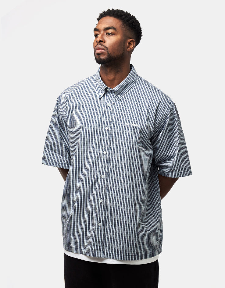 Carhartt WIP S/S Groff Shirt - Groff Check/Blue River