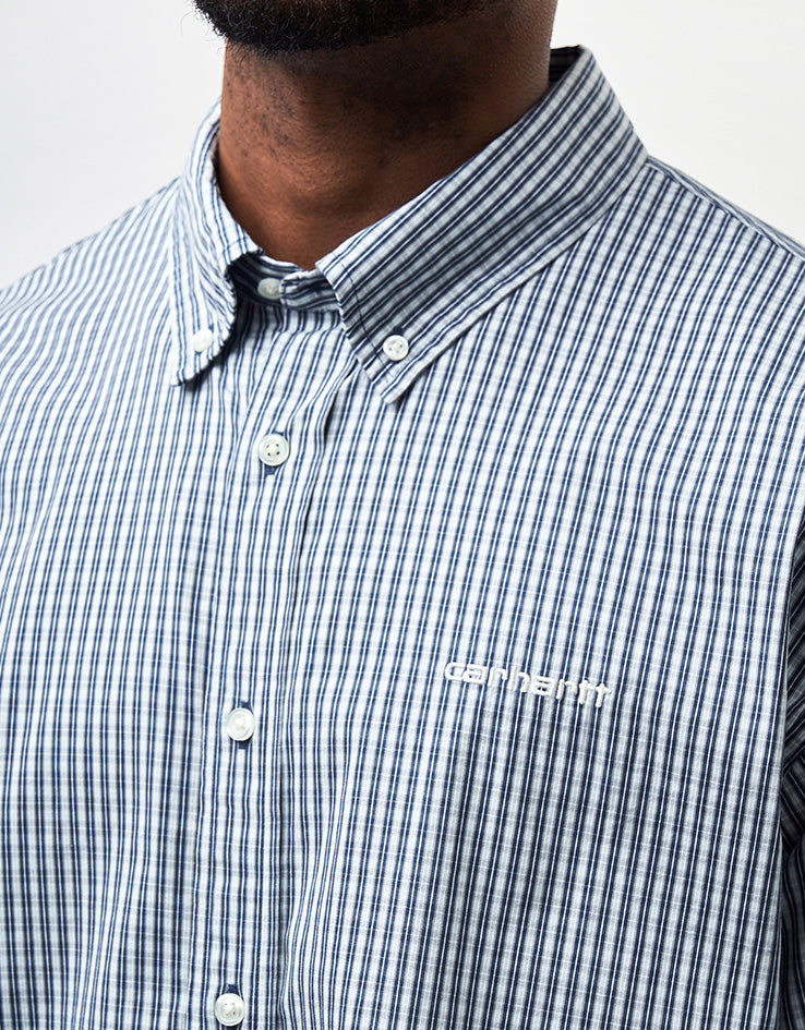Carhartt WIP S/S Groff Shirt - Groff Check/Blue River