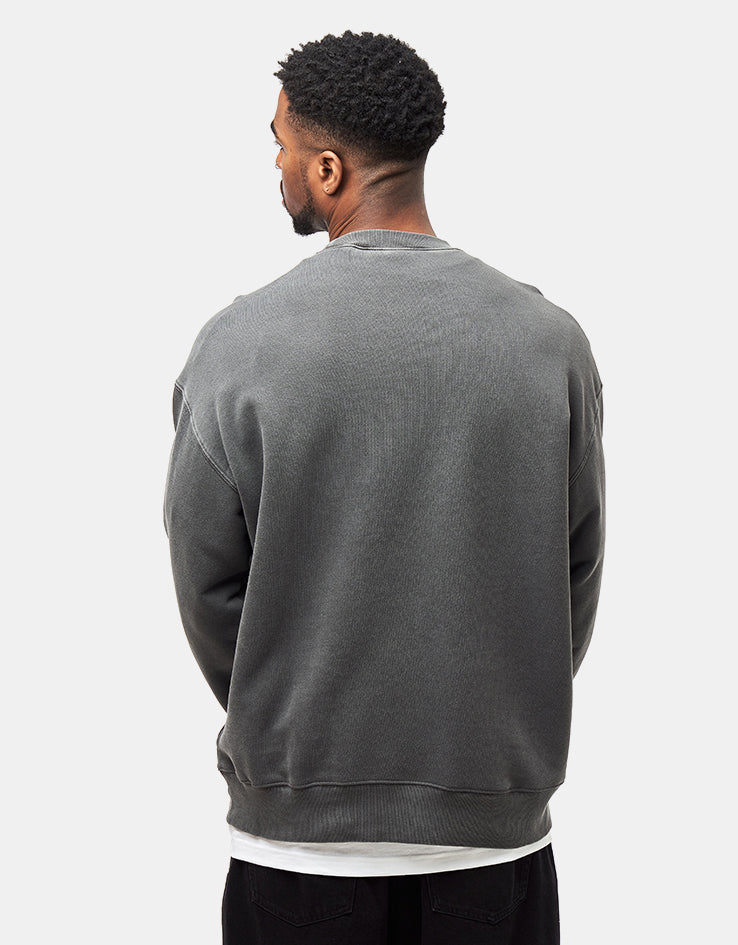 Carhartt WIP Nelson Sweat - Black (Garment Dyed)