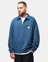 Carhartt WIP Half Zip Detroit Sweat - Blue River (Stone Washed)