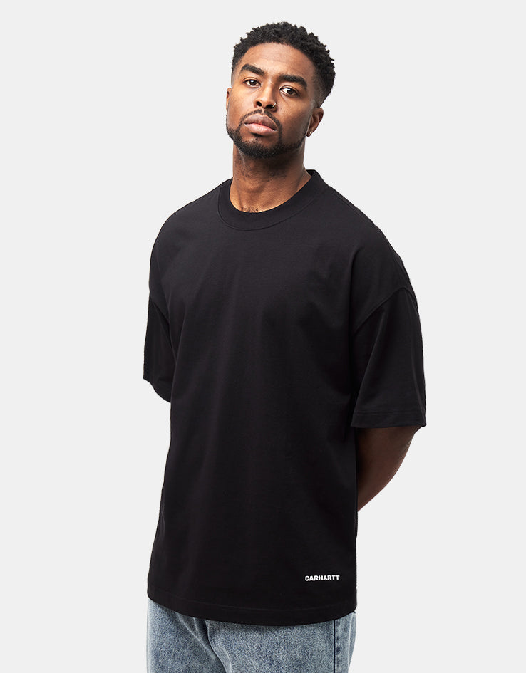 Carhartt WIP S/S Link Script T-Shirt - Black/White