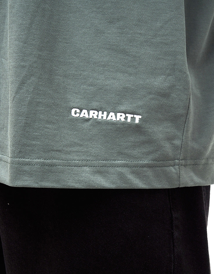 Carhartt WIP S/S Link Script T-Shirt - Velvet Green/White