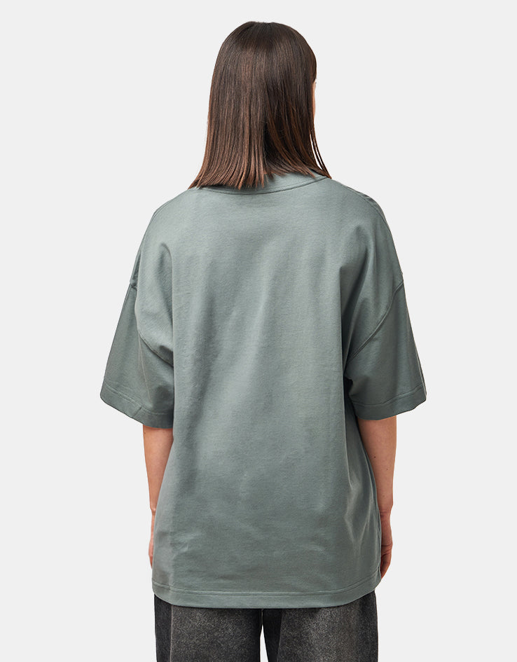 Carhartt WIP S/S Link Script T-Shirt - Velvet Green/White