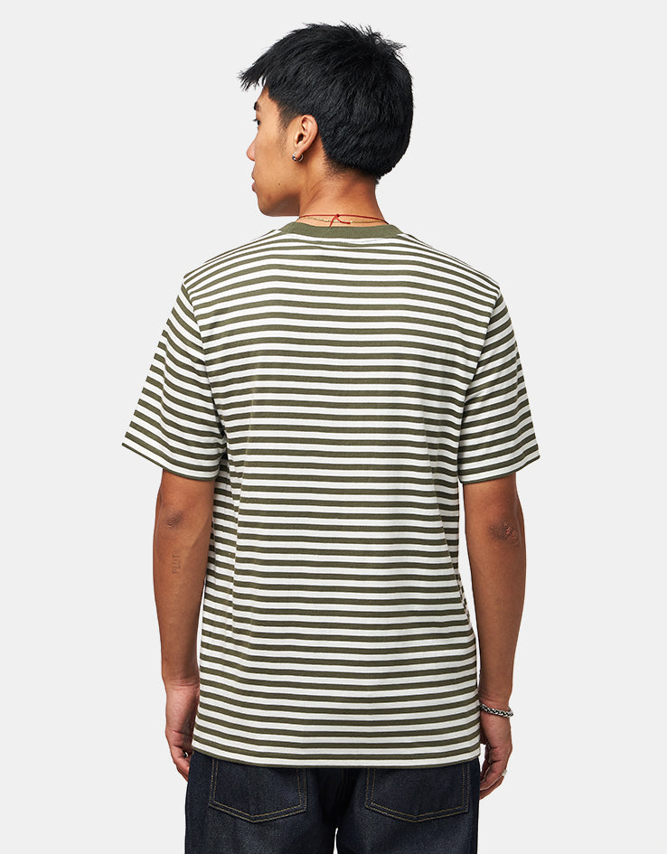 Carhartt WIP S/S Ezra Pocket T-Shirt - Ezra Stripe/Leaf/Wax
