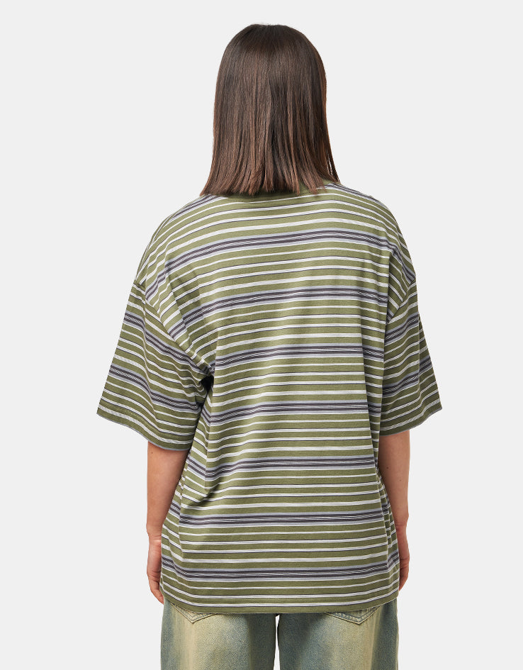Carhartt WIP S/S Zane T-Shirt - Zane Stripe/Dollar Green