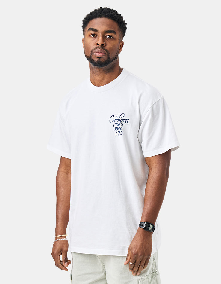 Carhartt WIP S/S Vestige T-Shirt - White (Stone Washed)