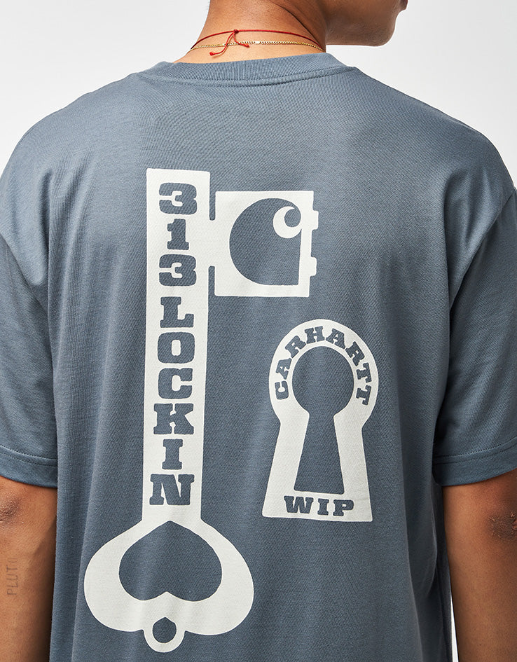 Carhartt WIP S/S Locked T-Shirt - Cozy Blue