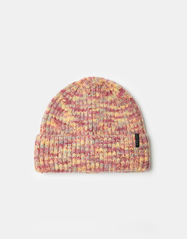 Autumn Marbled Knit Beanie - Red