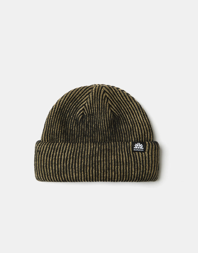 Autumn Cord Double Roll Beanie - Chinchilla