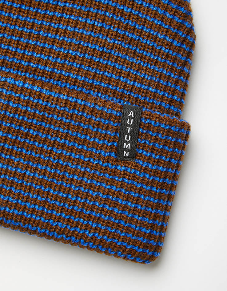 Autumn Stripe Beanie - Brown