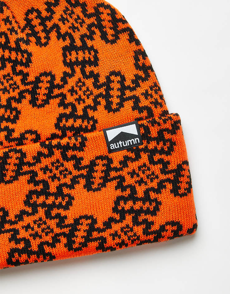 Autumn Landscape Beanie - Safety Orange
