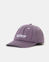 Butter Goods Rounded Logo 6 Panel Cap - Washed Eggplant