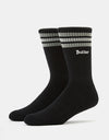 Butter Goods Stripe Crew Socks - Black