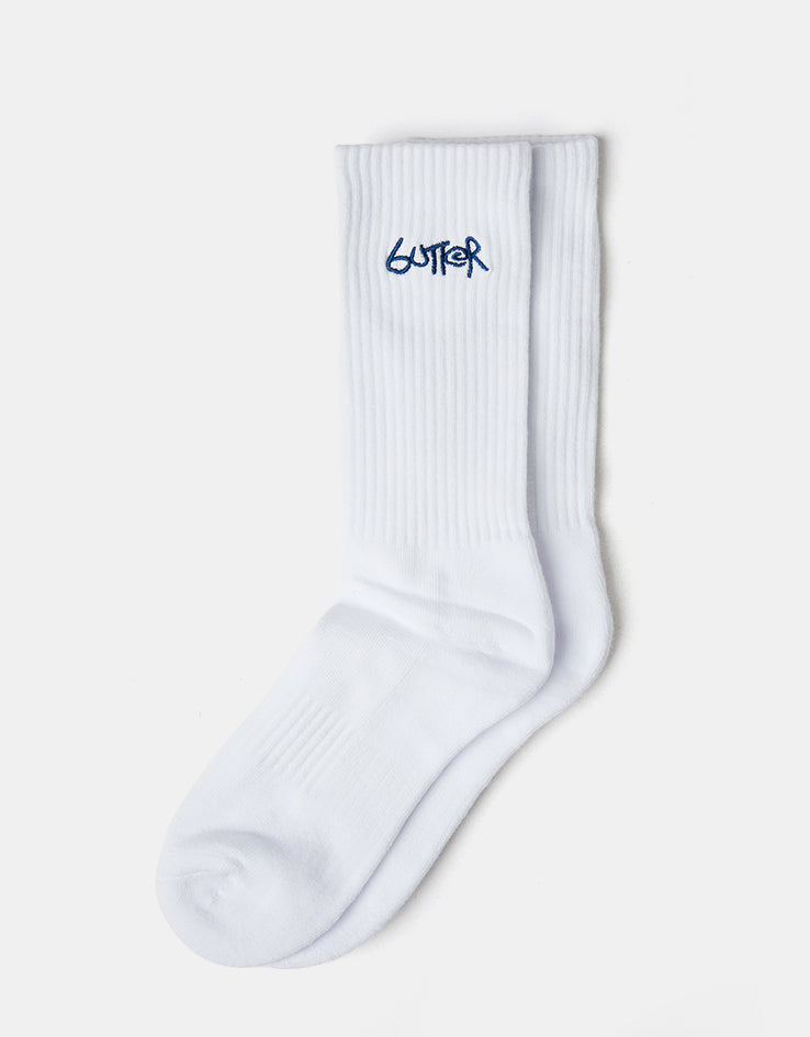 Butter Goods Basic 3 Pack Crew Socks - White