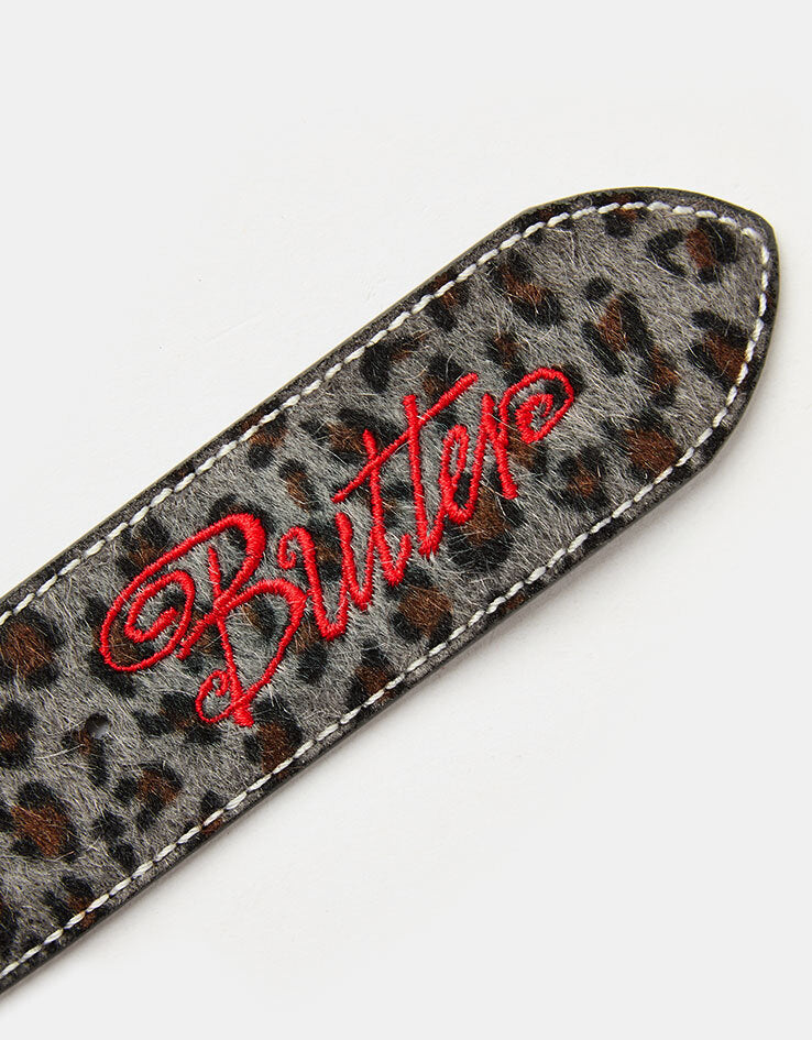 Butter Goods Animal Hide Belt - Grey Leopard