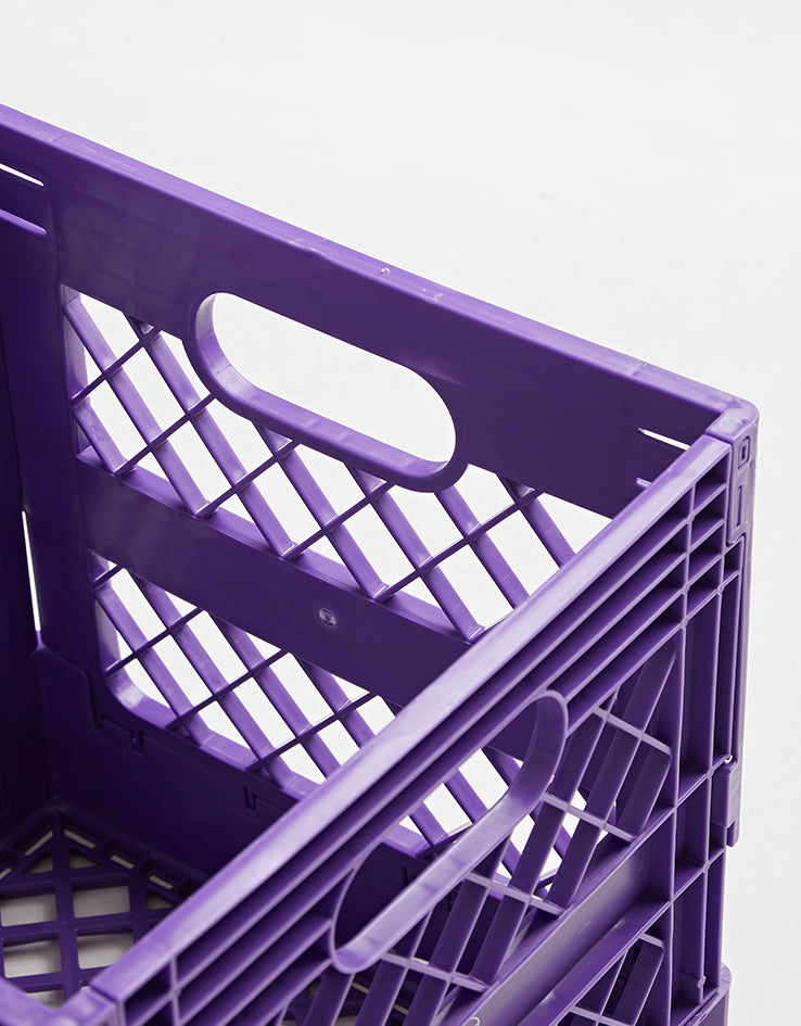 Butter Goods Collapsible Record Crate - Purple