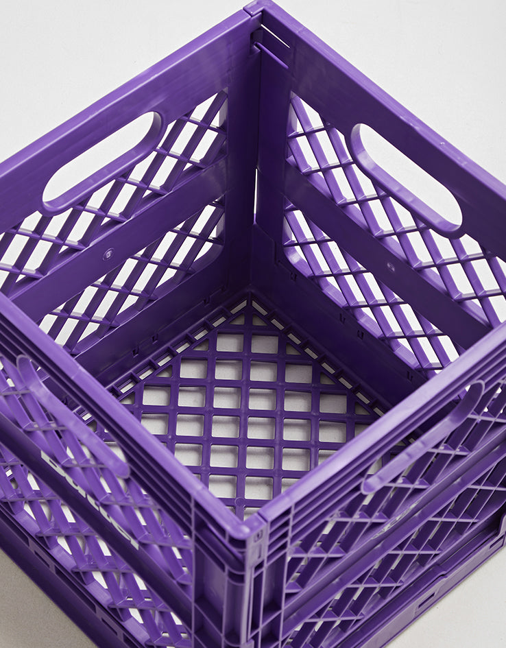 Butter Goods Collapsible Record Crate - Purple