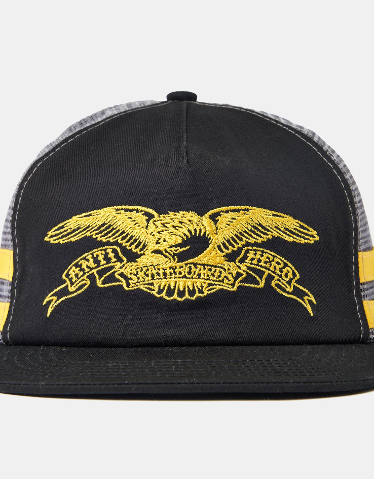 Anti Hero Basic Eagle Mesh Cap - Black/Charcoal/Yellow