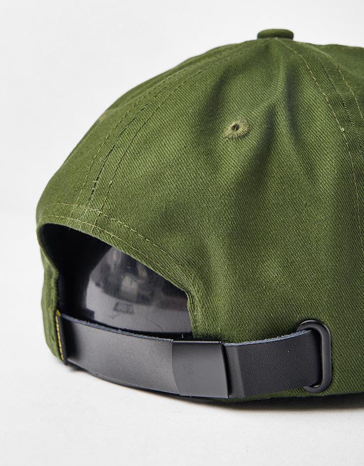 Krooked Double OK Script Cap - Olive/Cream