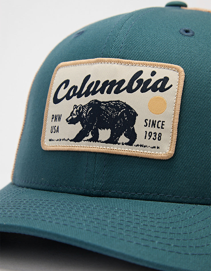 Columbia™ Mesh Snapback Cap - Everblue/PNW Bear