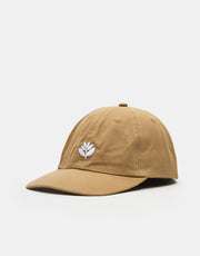 Magenta Bossed Dad Cap - Beige