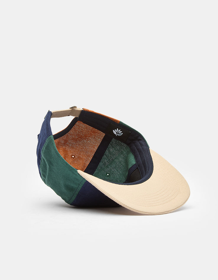 Magenta Panels 6 Panel Cap - Beige