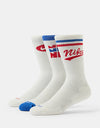 Nike Everyday Plus 3 Pack Crew Socks - Red/Blue Trio