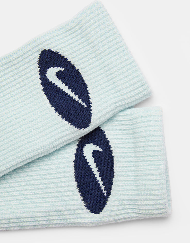Nike Everyday Plus 3 Pack Crew Socks - Blue/White Trio