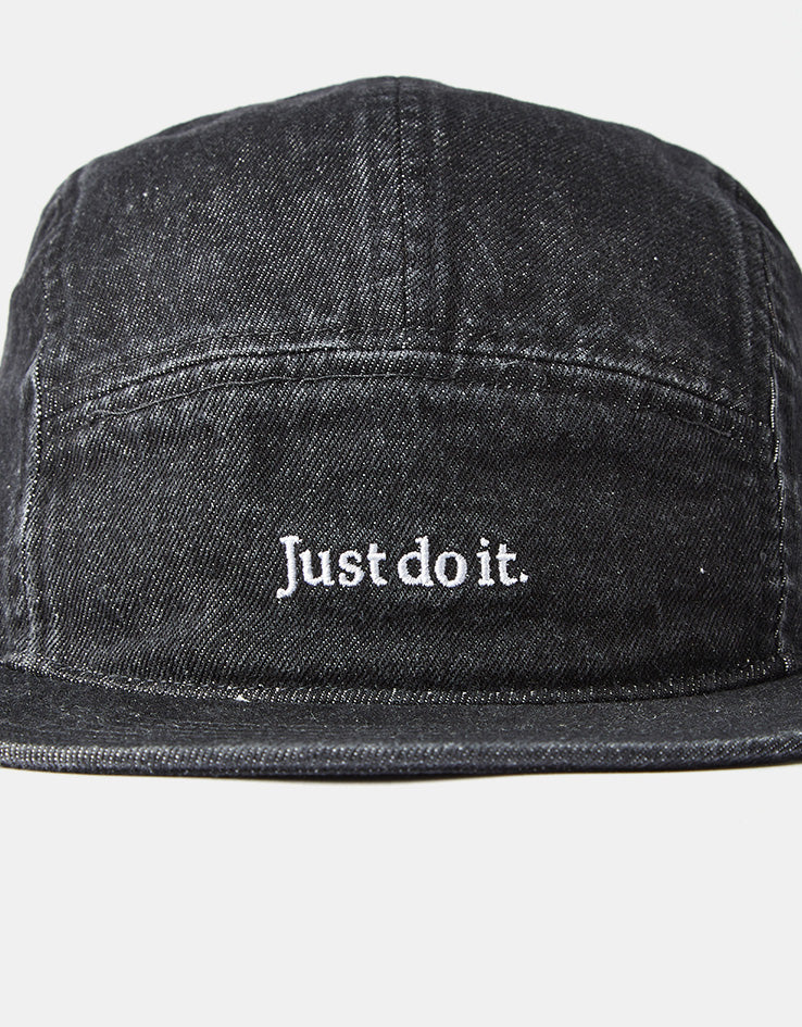 Nike Unstructured Denim JDI Cap - Black/Black/White