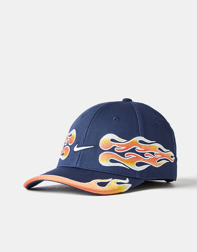 Nike Club OG Flame Snapback Cap - Midnight Navy