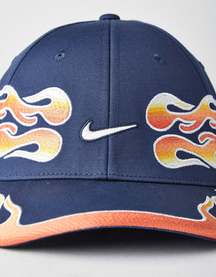 Nike Club OG Flame Snapback Cap - Midnight Navy