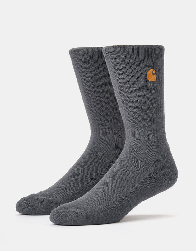 Carhartt WIP Chase Crew Socks - Cozy Blue/Gold