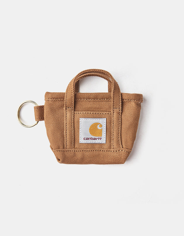 Carhartt WIP Mini Tote Bag Keychain - Hamilton Brown