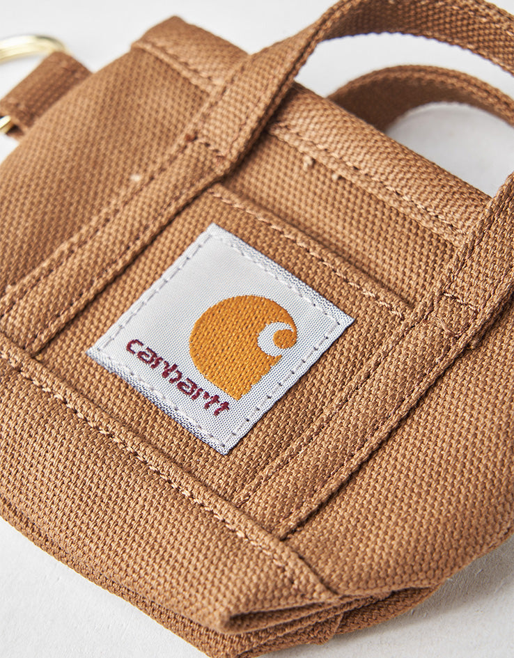 Carhartt WIP Mini Tote Bag Keychain - Hamilton Brown