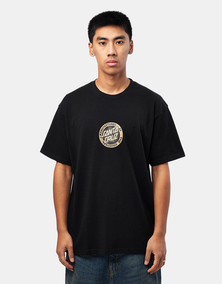 Santa Cruz Carved MFG Front T-Shirt - Black