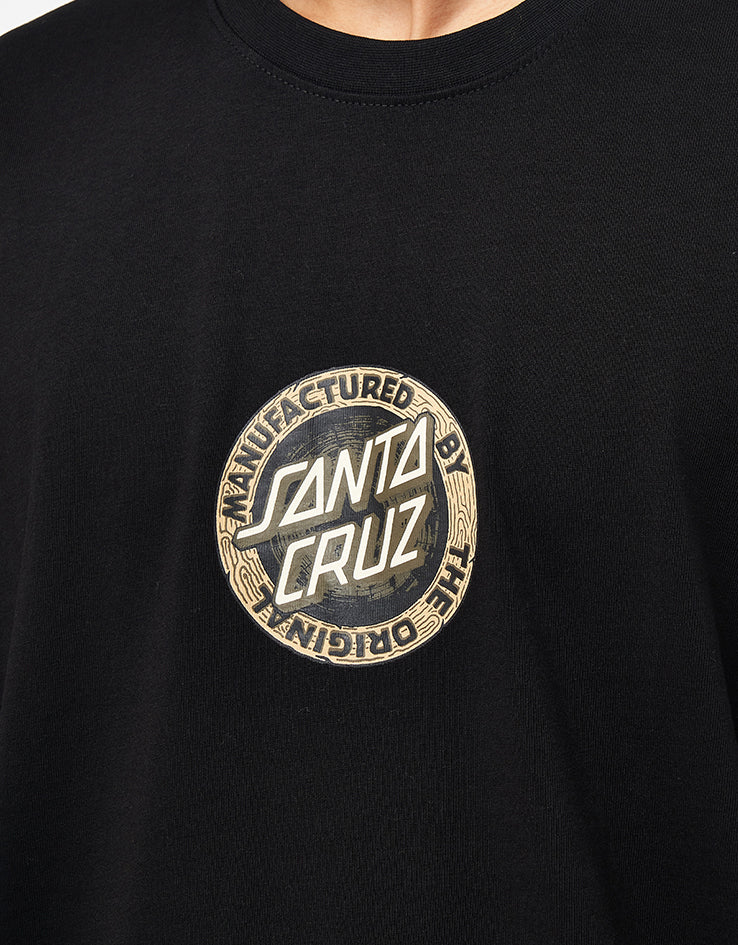 Santa Cruz Carved MFG Front T-Shirt - Black
