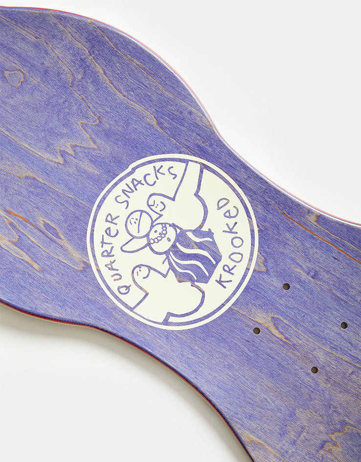 Krooked x Quartersnacks Snackman Cruiser Skateboard Deck - 9"