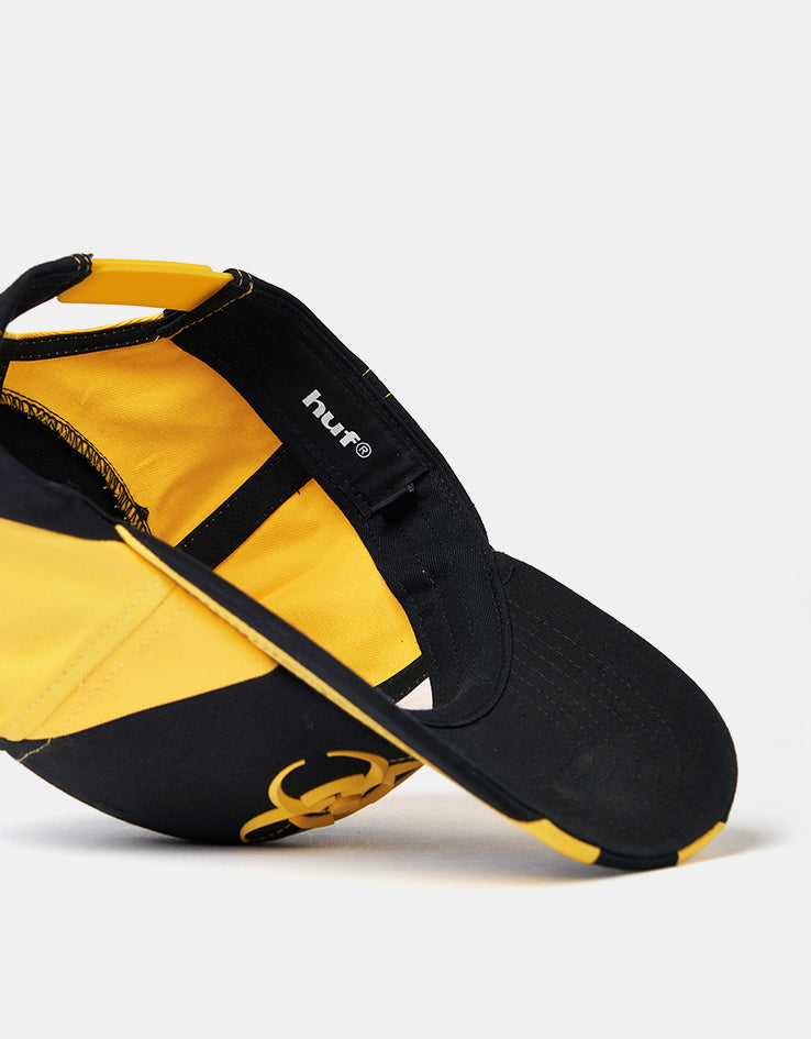 HUF Sector Snapback Cap - Black/Yellow