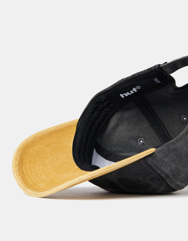 HUF Two Tone 89 Washed 6 Panel Cap - Black