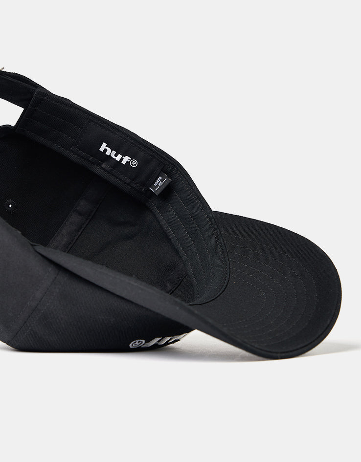 HUF 89 Embroidered 6 Panel CV Cap - Black/White