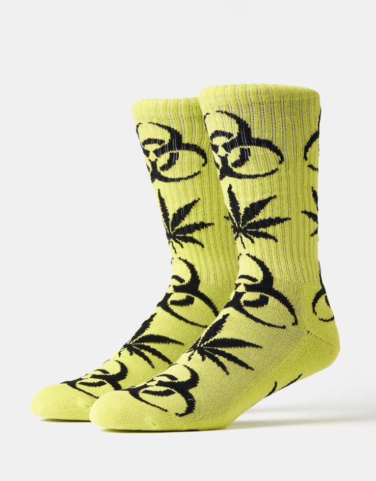 HUF Sector Plantlife Socks - Safety Green