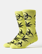 HUF Sector Plantlife Socks - Safety Green