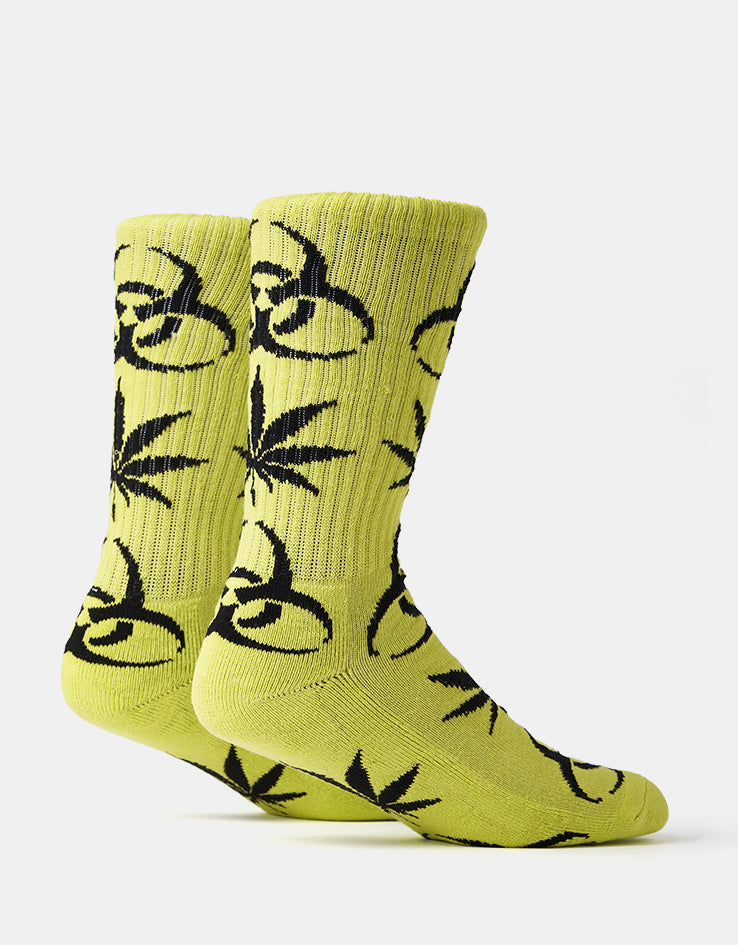 HUF Sector Plantlife Socks - Safety Green