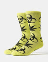 HUF Sector Plantlife Socks - Safety Green