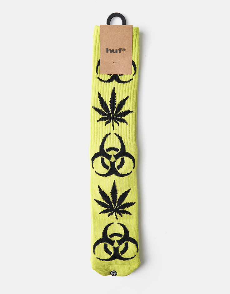 HUF Sector Plantlife Socks - Safety Green
