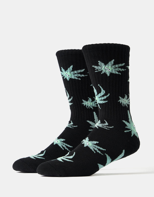 HUF Green Buddy Exhale Socks - Black
